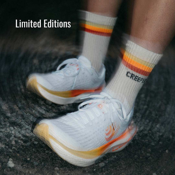limited edition colored creepers merino toe socks